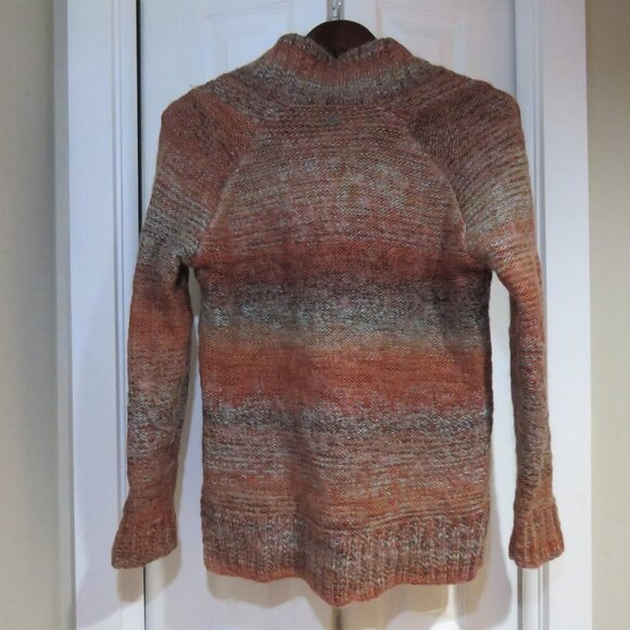 PRANA Clause Marled Knit V Neck Sweater in Sundried Terracotta - Size XS - Picture 10 of 15